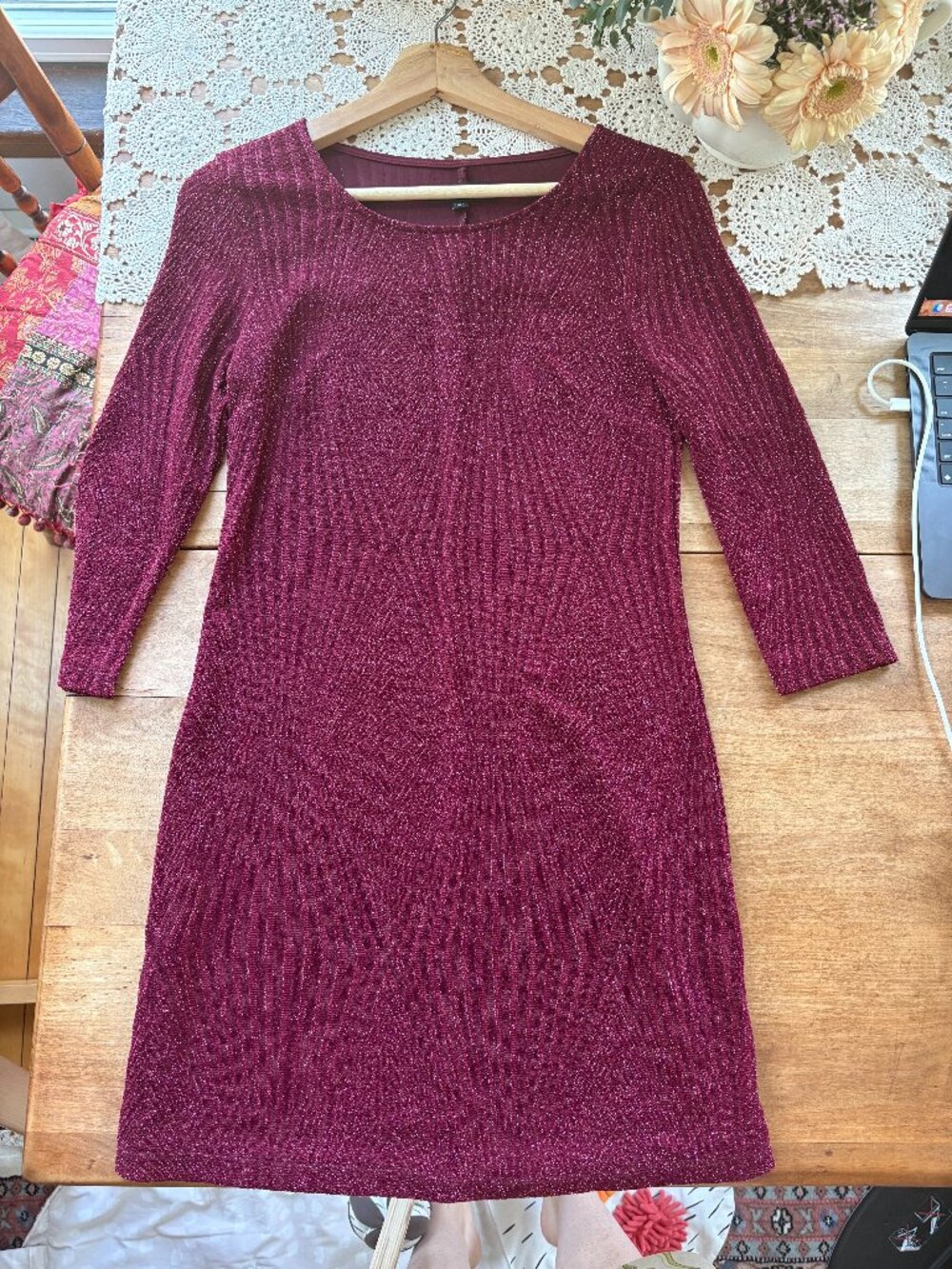 Trixx sparkly maroon dress